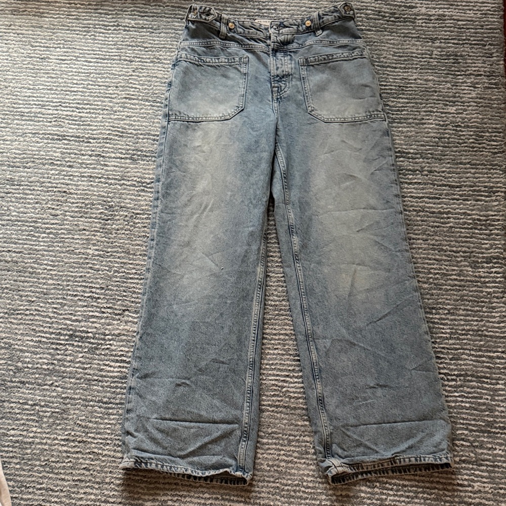 We The Free Light Blue Wide Leg Jeans